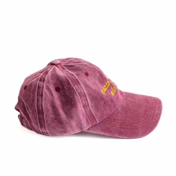 Cappellino vintage red "Quante Battaglie solo per Te" - immagine 5